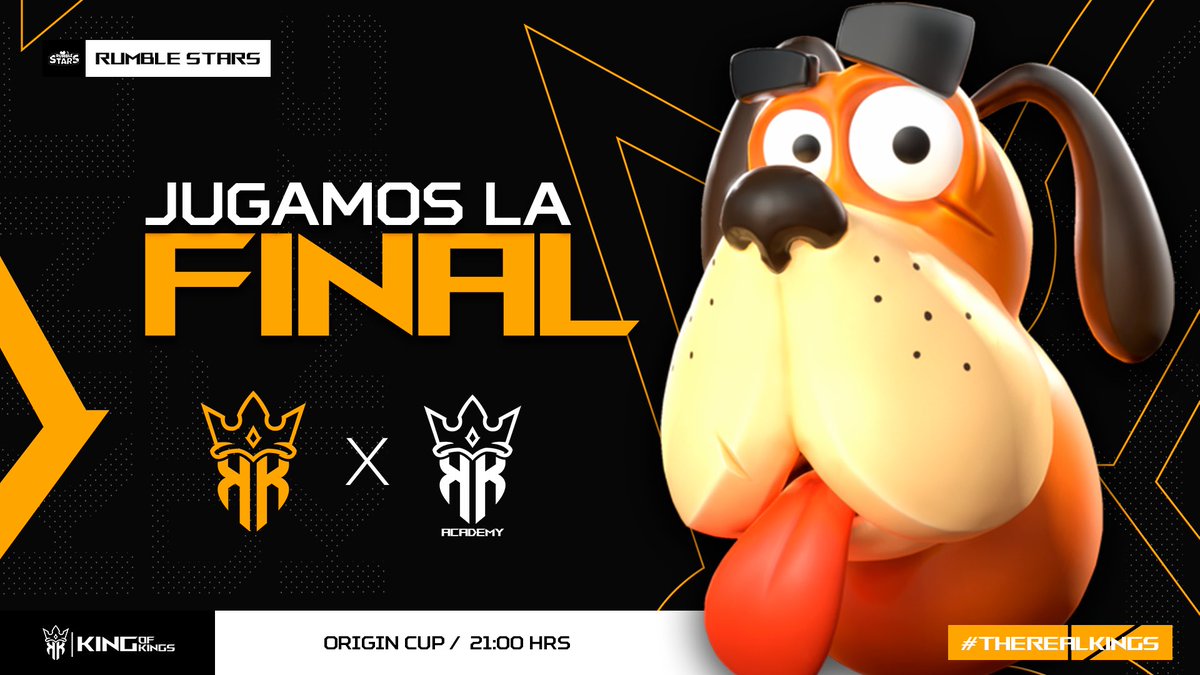 KingOfKings_GG's tweet photo. #RumbleStars | ¡Final Real! 👑

Hoy nos medimos frente a la mejor academia de soccer de Latam, en una final soñada de la gran @OriginBlood1 🏆

¡La final se queda en casa! 🤩

🆚| @KOK_Academy 
🕙| 23:00 🇨🇱

#TheRealKing 👑 https://t.co/9j24SEOc4W