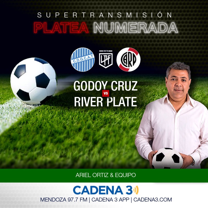 Cadena3Com's tweet photo. ¡El “Tomba” tiene su propia transmisión con #PlateaNumerada y @OrtizRAriel por 97.7 FM #Mendoza!
Con la esperanza de cambiar la racha adversa, Godoy Cruz recibe a River.
Escuchá el partido ingresando acá: https://t.co/hI8He4JjKG https://t.co/MoWaCaNlXz