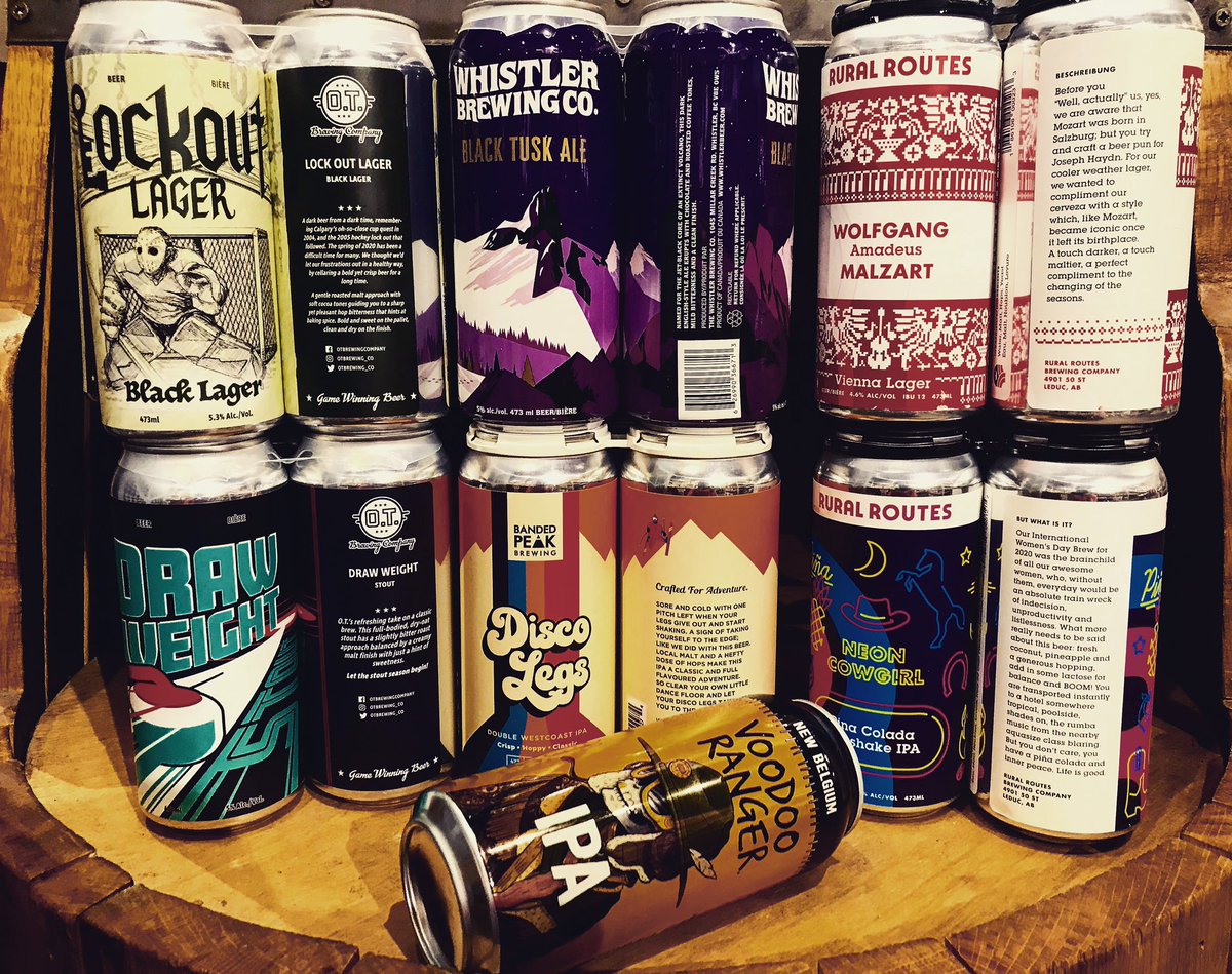 LPSpirits's tweet photo. Latest #Beer Additions!
@OTbrewing_co
#Lockout #BlackLager
#DrawWeight #Stout
@Whistlerbrewing
#BlackTuskAle
@BandedPeak_Brew
#DiscoLegs #DoubleWestCoastIPA
@newbelgium
#VoodooRanger #IPA
@Ruralroutesbrew
#WolfgangAmadeusMalzart #ViennaLager
#NeonCowgirl #PinaColada #MilkShakeIPA https://t.co/ROdXt9Qvlq