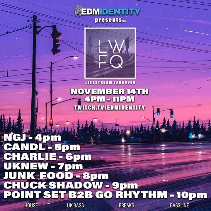 We're just minutes away from the <a href="/lowfreqs_la/">Low Freqs</a> takeover on #Twitch. Tune in at 4pm PT to catch all the action, set times below!

#EDMIDtv #LWFQ

twitch.tv/edmidentity