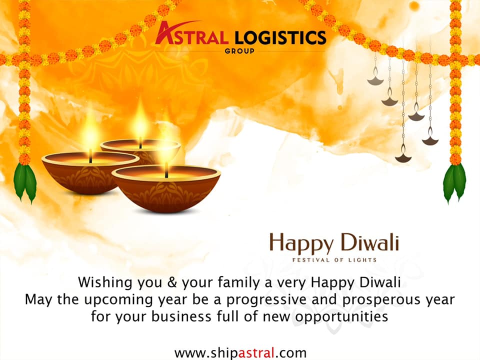 Happy Diwali from the entire team of <a href="/Astrallgc/">Astral Logistics Group Inc</a>  to all those celebrating around the world. May this year bring peace and prosperity to all.

#logistics #transportation shipastral.com