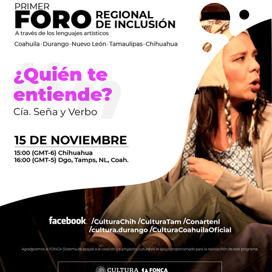 No te la puedes perder el día de mañana
#señayverbo #teatrodesordos #LSM #AlasyRaicesChihuahua #fororegionaldeinclusión #lenguajesartísticos #culturainfantil #quédateencasa #FORCAN