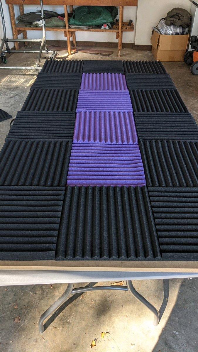 Kittybox0's tweet photo. I wore @slitterbox out by building our sound damponing partician so I don't think we are going to stream tonight guys. https://t.co/4agKF4NMzr