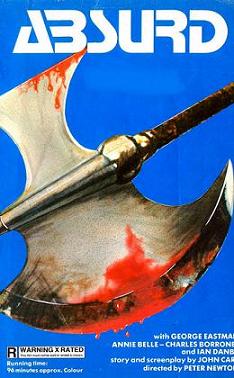 Absurd (1981)
George Eastman violently murders several people intercut with several violently boring scenes, including a bizarre spaghetti-fuelled American football viewing party that has absolutely no relevance to anything else that happens. Unremarkable video nasty.