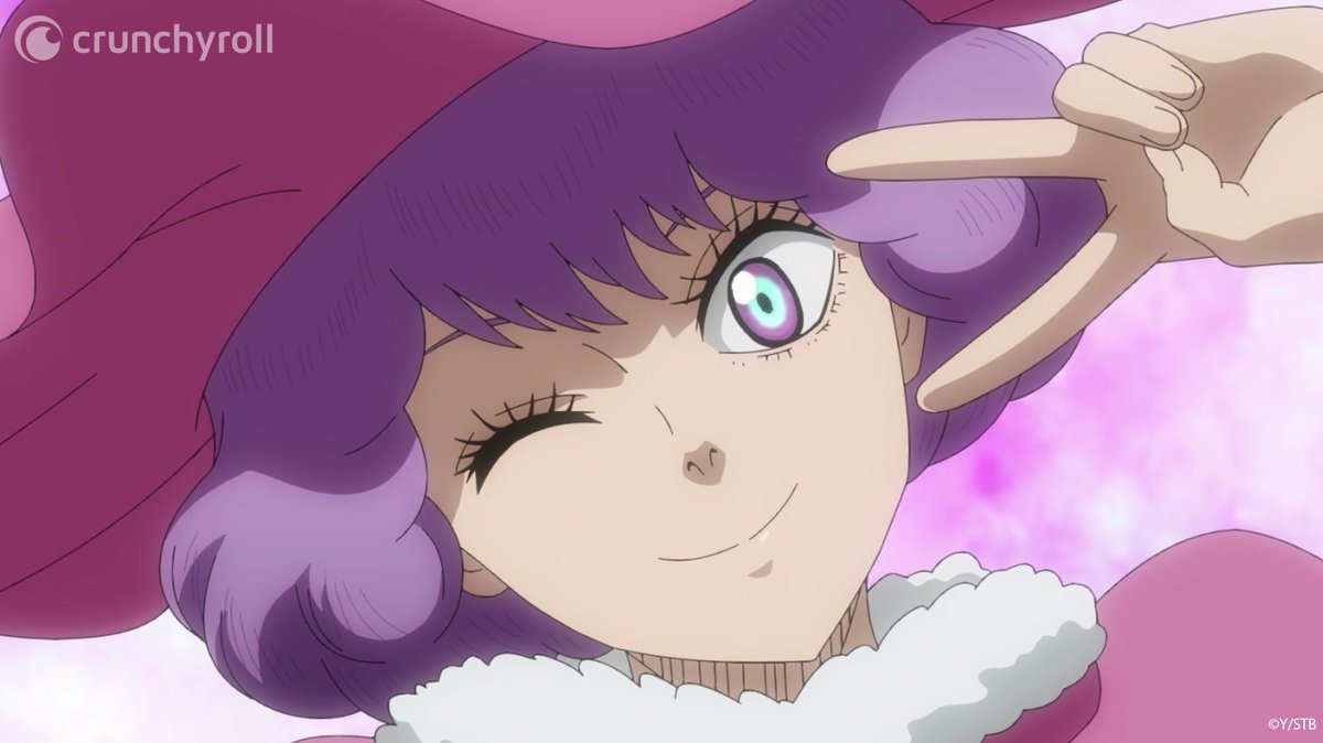 BlackClover_EN's tweet photo. Little Miss Pointy Hat! 💗💜 #BC151 https://t.co/Z82uGpNxEH