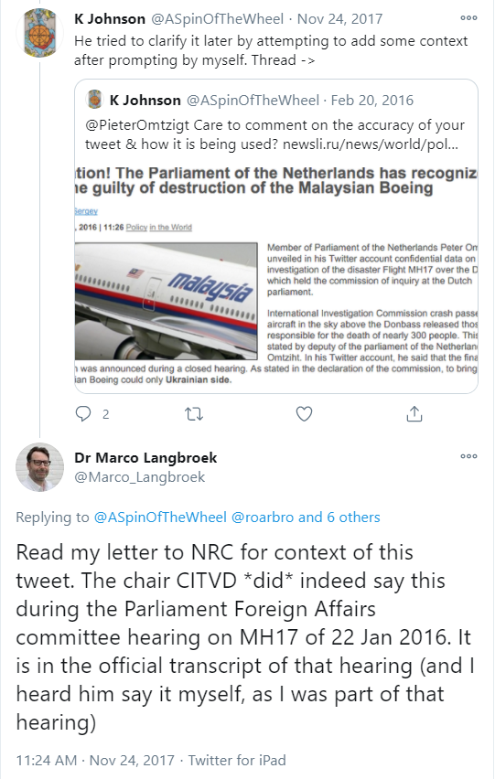 Read the letter ASpinOfTheWheel - Omtzigt was correct.  #bellingcrap confirms the authenticity of the MIVD documents - no Russian Buk identified by MIVD in the docs. No subsequent MIVD report presented in court as proof either #MH17Fact #MH17