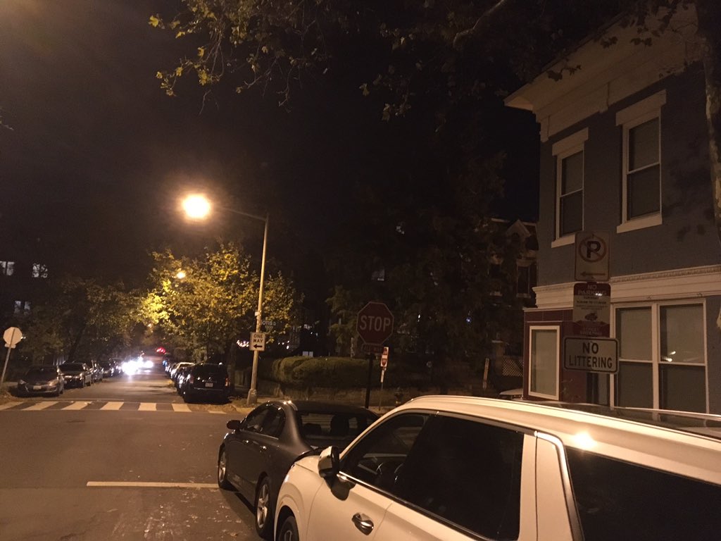 JenHanleyDC's tweet photo. @311DCgov every Sat &amp; Sun nights cars from Maryland park at Holmead and Otis well past the signs- blocking’s crosswalks, making it hard to turn, and causing people to not see our stop sign. I know it is hard to get parking enforcement on weekends but anything that can be done? https://t.co/tvYqVS5tYD