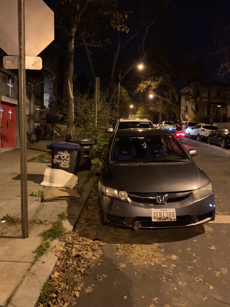 JenHanleyDC's tweet photo. @311DCgov every Sat &amp; Sun nights cars from Maryland park at Holmead and Otis well past the signs- blocking’s crosswalks, making it hard to turn, and causing people to not see our stop sign. I know it is hard to get parking enforcement on weekends but anything that can be done? https://t.co/tvYqVS5tYD