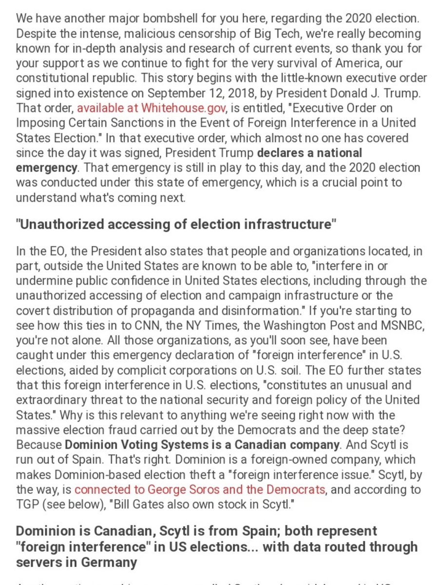 Trump's 2018 executive order gives the DOJ the power to seize all assets of individuals and companies that were complicit in aiding or covering up this foreign interference in U.S. electionsIncluding MSM News for taking part in Election Theft/Propaganda https://www.distributednews.com/474016.html&nbsp;
