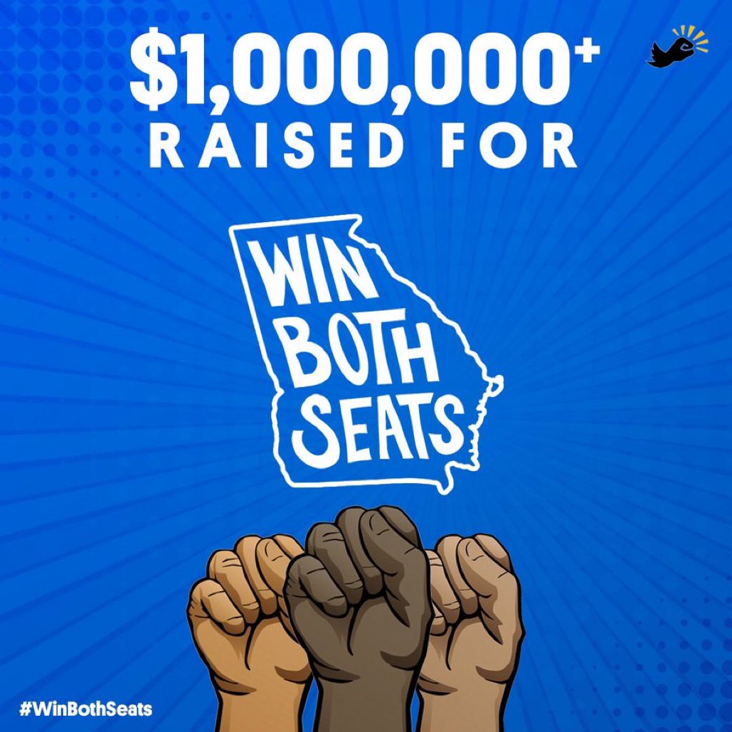 SophiaBush's tweet photo. Y’ALL!!

In less than 72 hrs, we’ve raised $1,033,528 for Black + Brown led organizations working in Georgia to #WinBothSeats! So proud to be a co-founder of this campaign!

Keep giving whatever you can. 100% of all $$ raised goes DIRECTLY to the orgs: https://t.co/BGbBp0230O https://t.co/5hW3Xb2XIc