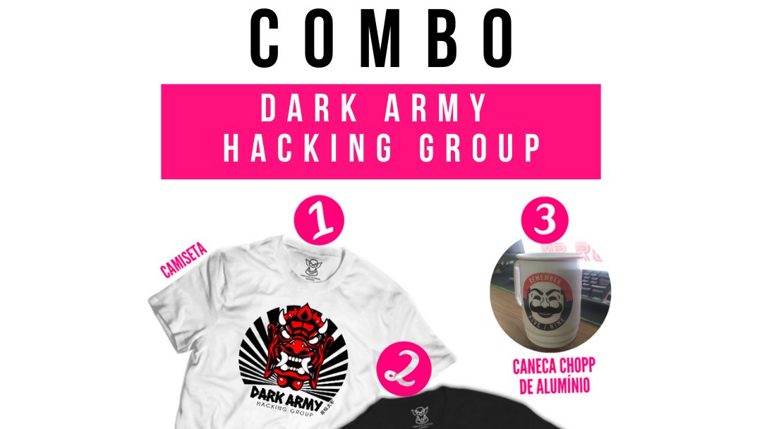 COMBO DARK ARMY HACKING GROUP: Camisetas em promoção imaginarionerd.com.br/combo-dark-arm… #linux #tux #CyberSecurity #Security #promocao #BlackFriday #MRROBOT #FSOciet #fivenine