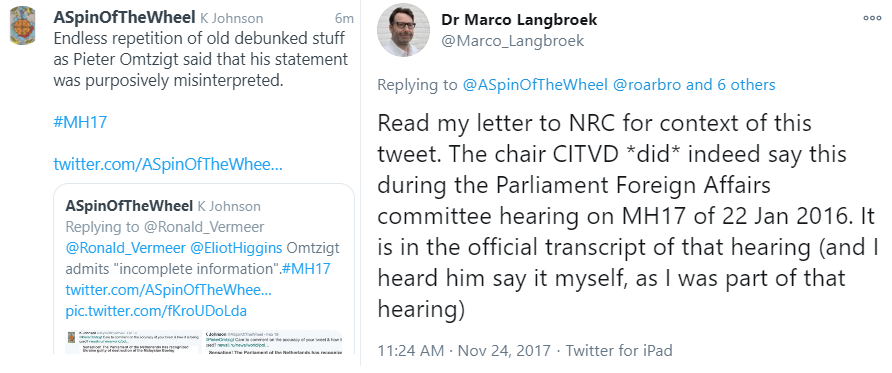 The only 'purposive misinterpretation' of Omtzigt's statement came from ASpinOfTheWheel. Leaked MIVD documents vindicates Omtzigt. Omtzigt told the truth while ASpinOfTheWheel was caught out LYING He is desperate to deflect from this  #MH17Fact  #MH17