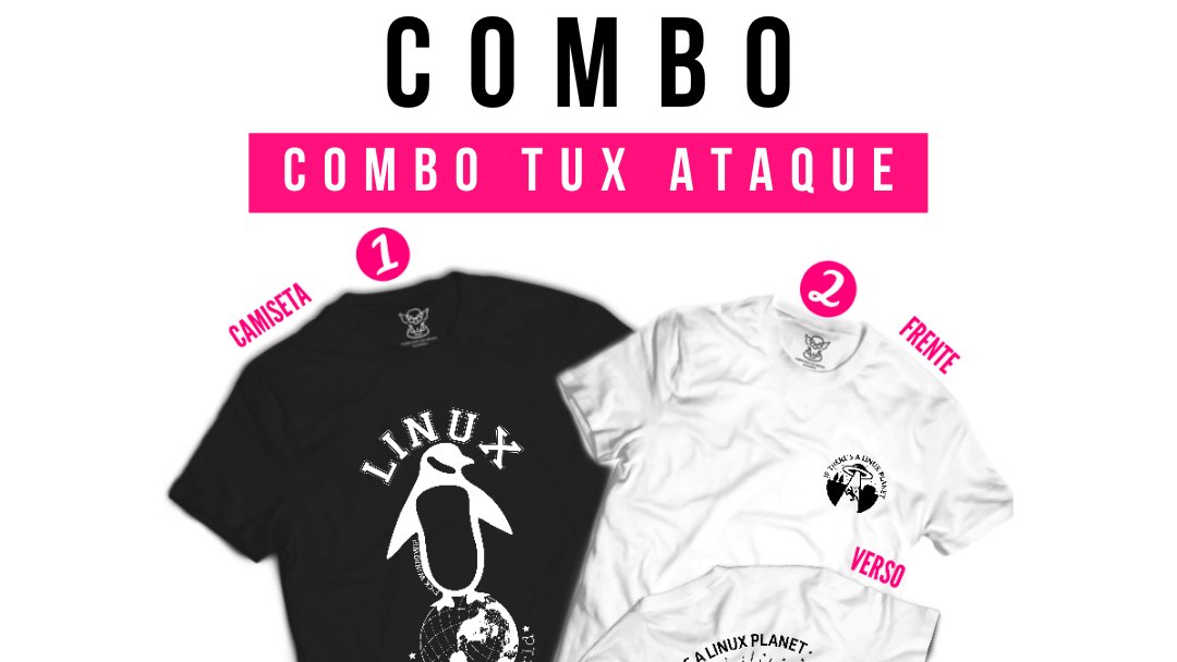 COMBO TUX ATAQUE: Camisetas em promoção imaginarionerd.com.br/combo-tux-ataq… #hacking #linux #tux #CyberSecurity #Security #promocao #BlackFriday