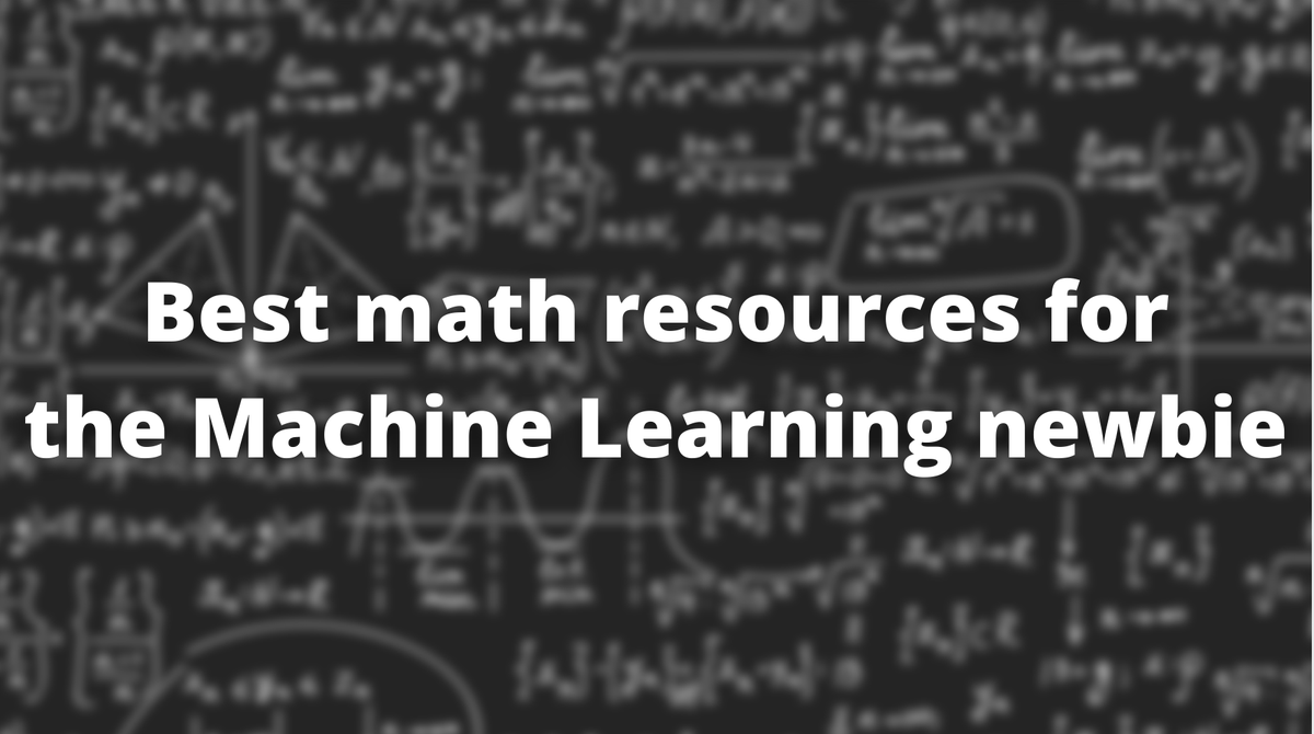 The math for machine learning always scared me.Until... This year when I across these free resources which helped me in a massive way!Here's everything you need to know about math for machine learning and resources that you can learn from.(I wish I had this before)