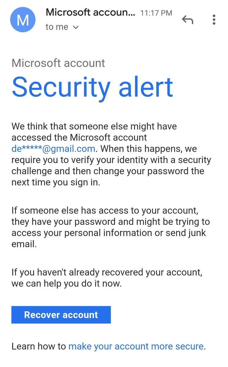 microsoft account security alert email microsoft account security alert email