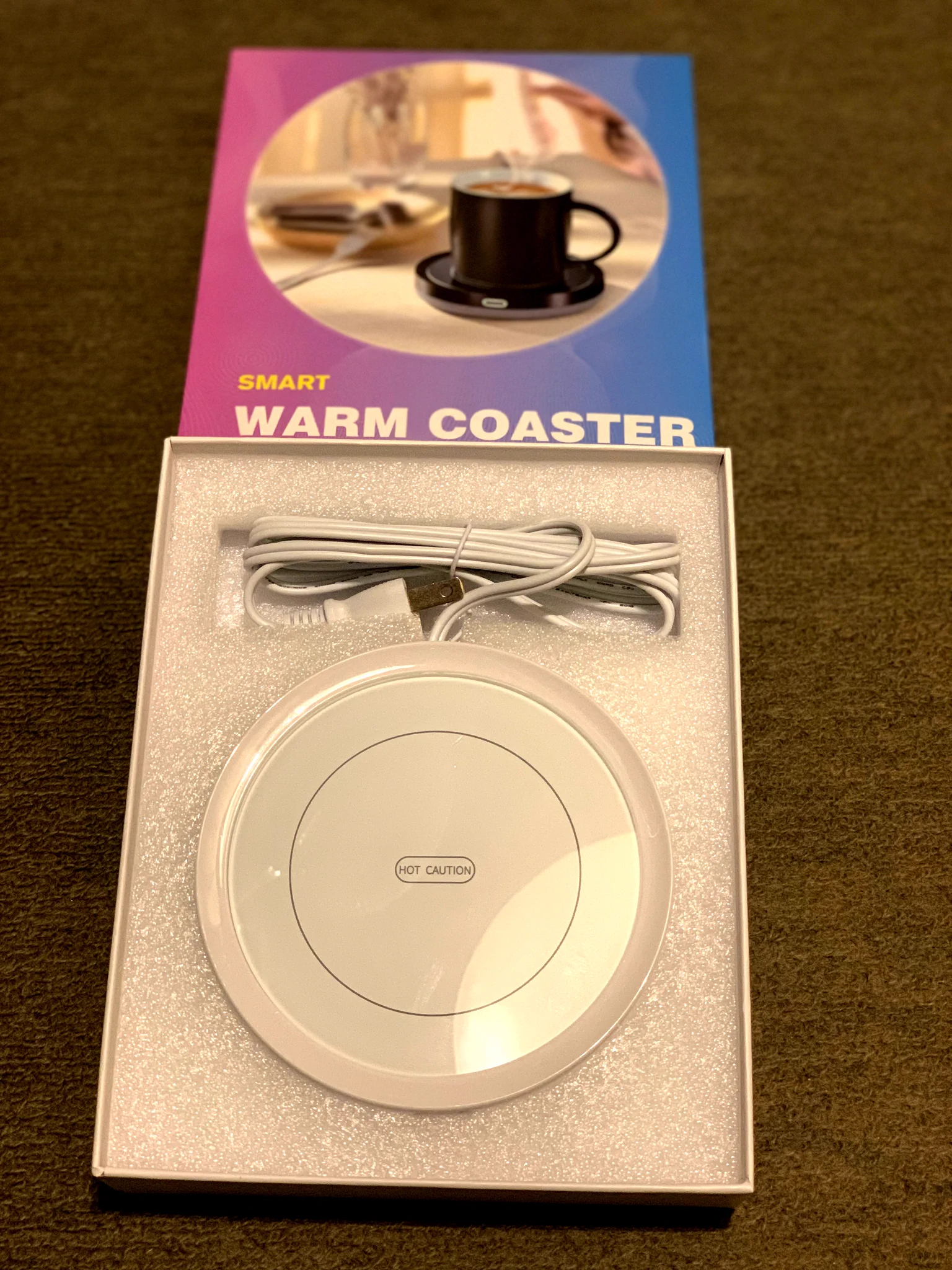 これで真冬のデスクワークも安心！マグ専用、飲み物が冷めないウォーマー