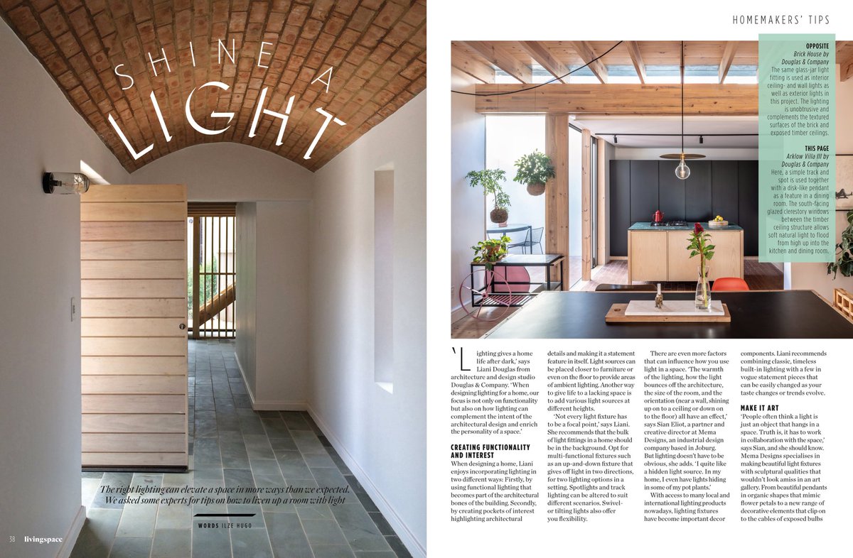 Do_andCo's tweet photo. 'Lighting gives a home life after dark' - sharing our thoughts on 💡with Livingspace Magazine. https://t.co/mtJjX3M5xZ