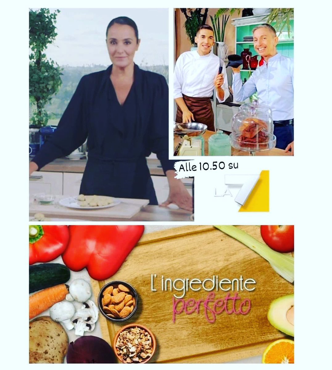 🕚Buona domenica a tutti ☕
Vi aspettiamo  alle 10.50 su LA7 💣  “L’Ingrediente Perfetto” con Roberta Capua
e “Il Dolce Perfetto” insieme a Gianluca Mech  e Giacomo Vitale
Non mancate ✳️
🔻
#lingredienteperfetto
#ildolceperfetto