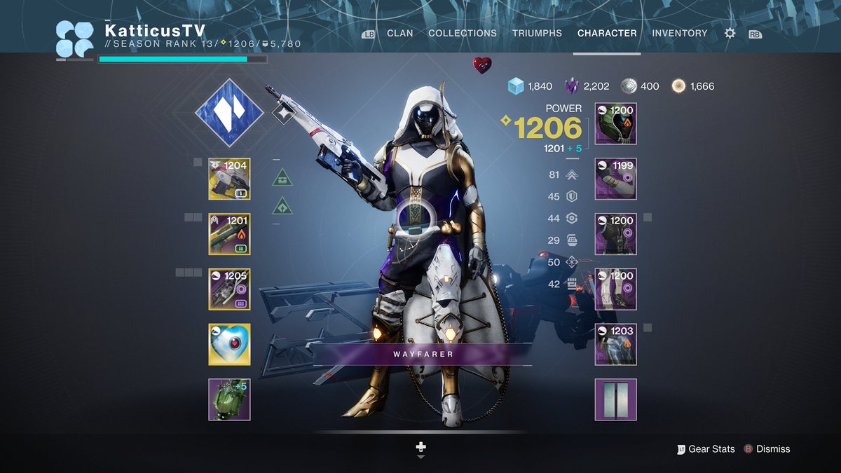 KCatticus's tweet photo. Happy with that progress on @DestinyTheGame and my Hunter is back to looking sexy AF.
#DestinyHunters #Destiny2 https://t.co/ftryD4Asgf