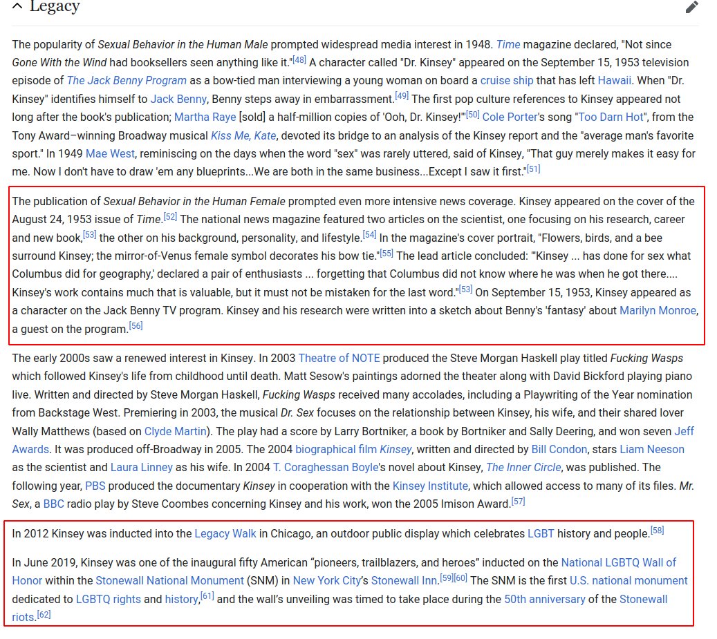 We will start with Alfred Kinsey. Who was this man? He is described as one of the most influential Americans of the 20th century and a pioneer of sex research. He's also described as an LGBT icon https://www.ncbi.nlm.nih.gov/pmc/articles/PMC1447862/ https://en.m.wikipedia.org/wiki/Alfred_Kinsey