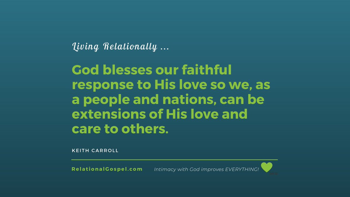 RelateToGod's tweet photo. God blesses our faithful response to His love so we, as a people and nations, can be extensions of His love and care to others.

Visit https://t.co/YiyhZ0dDnL
#drawclosertoGodtoday #RelationalReality #RelatetoGod https://t.co/0xYSJRQBiu