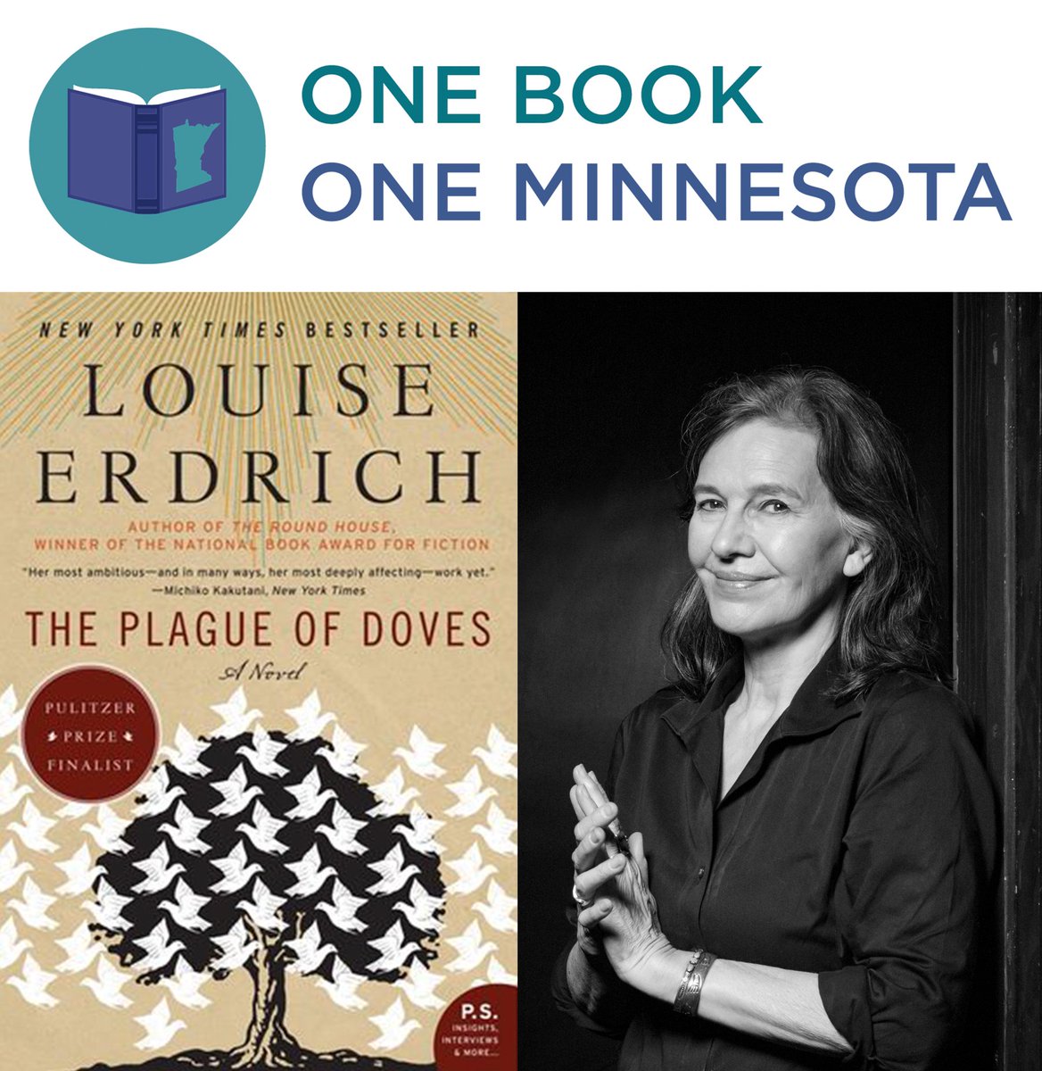 One Book | One Minnesota is back for a third chapter. The featured book for the statewide read is Pulitzer Prize finalist “The Plague of Doves” by Minnesota author Louise Erdrich. thefriends.org/minnesota-cent… #onebookmn