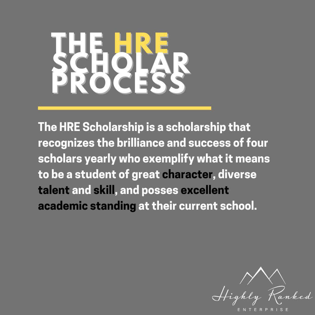 _HighlyRanked_'s tweet photo. Looking for a scholarship in the spring or fall?
Go follow and check out “HRE_Enterprises” on Instagram on how you can become a #HREScholar💫
#Scholarship #Money #2Bands #College #Freshman #Sophomore #Junior #Senior #Graduate https://t.co/zqWXUADx02