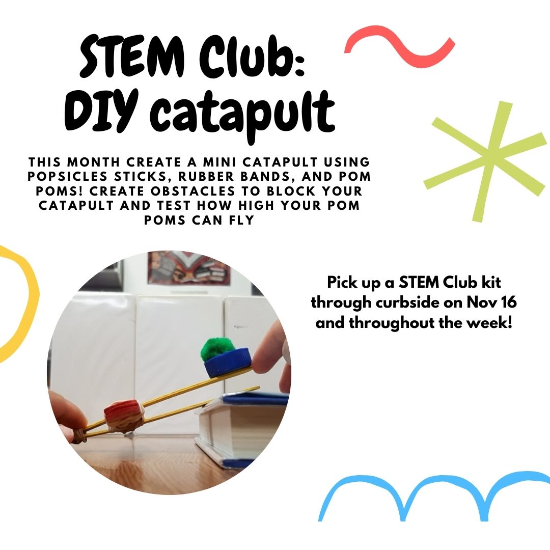 AtascocitaLib's tweet photo. Calling all STEM Club members! Pick up a new kit on Monday via curbside! #stem #stemclub #catapult #diy #harriscountypl #atascocitalibrary #atascocitatx #steminlibraries #librariesofinstagram #librariesoftexas #hcplkids https://t.co/CkMCBQiYzf