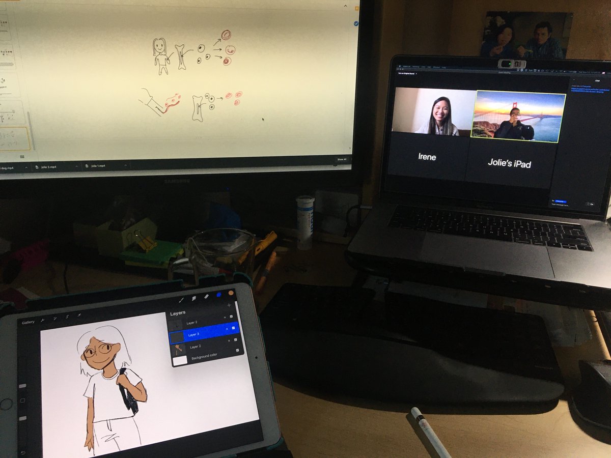 stanford_sciart's tweet photo. Thanks to @SciSketch and @ExploreBiology for a great #Sketchathon today! We'll keep posting updated clips and images over the next few days as our sketchers keep working. Here's the work setup some of our artists came up with, including @sgrandles. https://t.co/MGhzn2FYoT