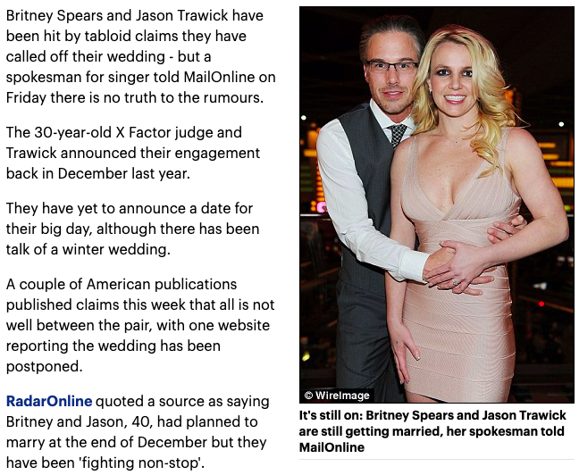 The publicist Jeff Raymond would then take an active role in continually brushing off reports that Britney and Jason were on the rocks and ending their engagement.  #FreeBritney