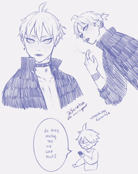 Got asked to do a punk Yamaguchi so I did a sketch 