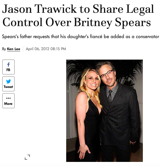 Despite all this, Britney and Jason would get engaged in December of 2011, something her dad most certainly had to approve of, and her father would go on to add Jason as a co-conservator to share legal control of Britney with him.  #FreeBritney