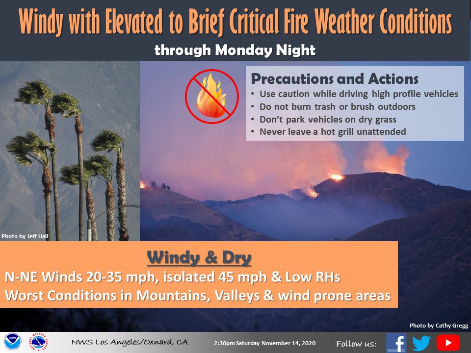 CalDisasters's tweet photo. #SantaAnaWind #SantaAnaWinds #SantaAnas #KatabaticWind #FireDanger #CAWX #SoCalWX https://t.co/A4WJFyz7k1