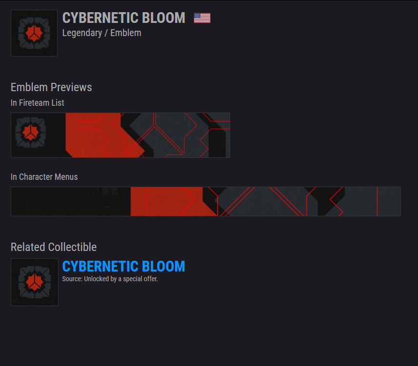 D1AlphaVeteran's tweet photo. Anyway

💥 GIVEAWAY TIME FOR CYBERNETIC BLOOM EMBLEM 💥

TO ENTER:

🥇 FOLLOW @D1AlphaVeteran 
🥇 RETWEET THIS

WINNER WILL BE DRAWN NEXT WEEK BEFORE THE RAID! https://t.co/uILfWypaod
