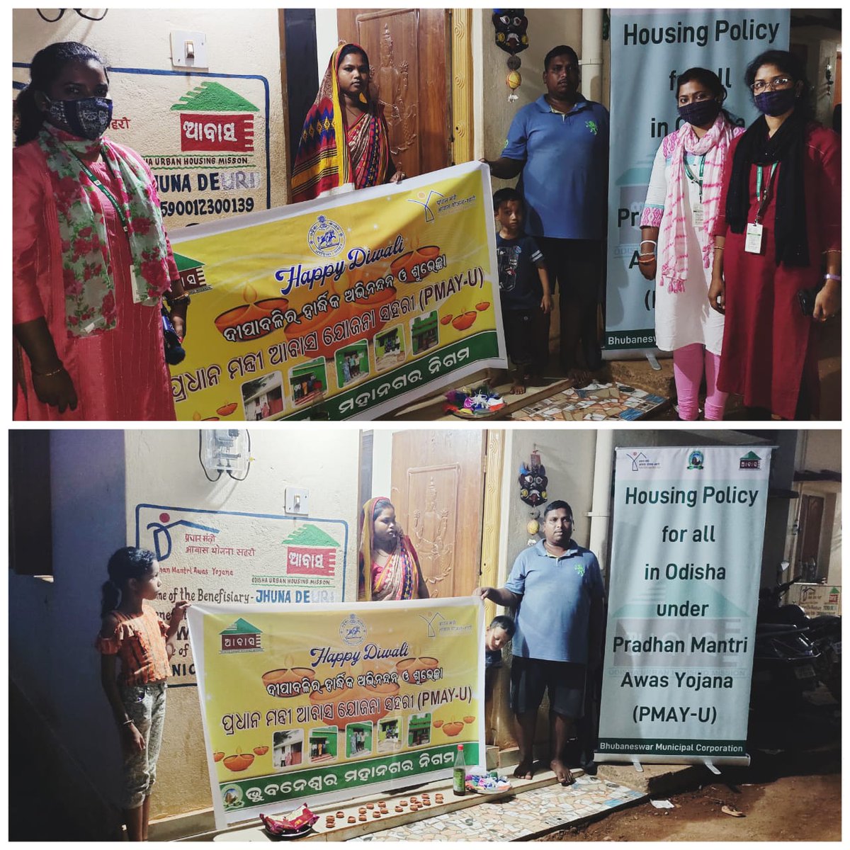 Sipra72469302's tweet photo. Diwali celebration with the PMAY(U) beneficiaries of few wards of BMC area in the presence of CLTCs. @OUHMAWAAS @MoHUA_India https://t.co/RLEznOUk2a