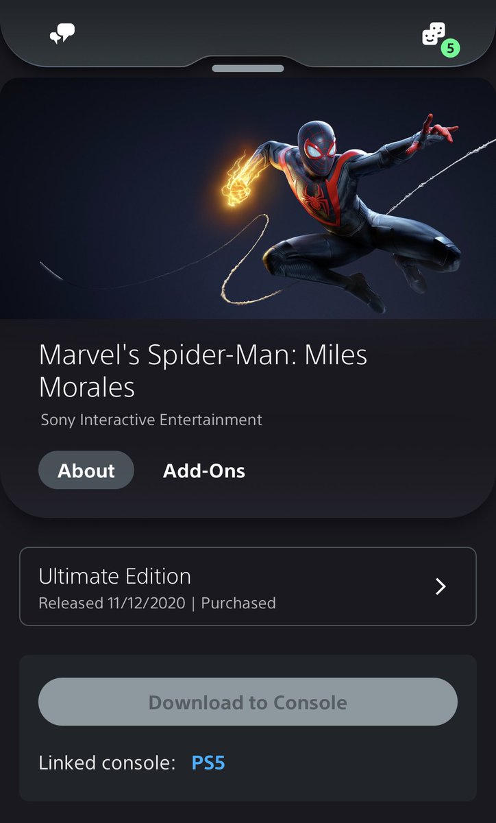 Str8Fresh2Def's tweet photo. @PlayStation  Why am I not able to download Spider-Man through the PlayStation mobile app to my PS5 ? https://t.co/LU2Ls2rCMp