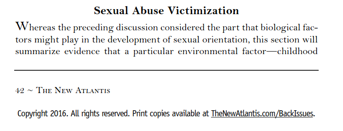 Kinsey was all about trying to portray deviant behaviour as "normal". Yet there is well documented correlation (I know, not the same as causation) between LGBT identity and being abused as a kidBelow write up is written by an actual MD, unlike kinsey http://thenewatlantis.com/wp-content/uploads/legacy-pdfs/20160819_TNA50SexualityandGender.pdf