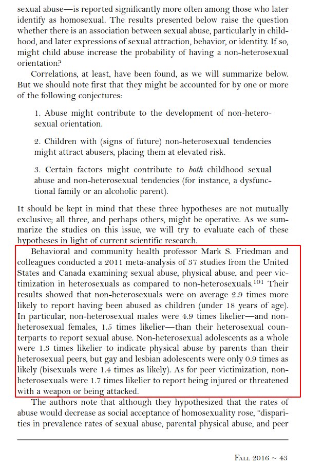 Kinsey was all about trying to portray deviant behaviour as "normal". Yet there is well documented correlation (I know, not the same as causation) between LGBT identity and being abused as a kidBelow write up is written by an actual MD, unlike kinsey http://thenewatlantis.com/wp-content/uploads/legacy-pdfs/20160819_TNA50SexualityandGender.pdf