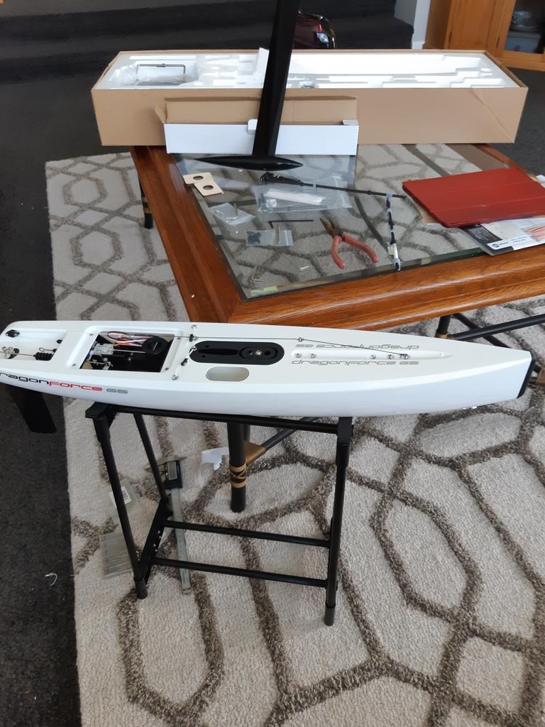Eruptn's tweet photo. Time for a change in scale of yacht #DragonForce65 kitset to challenge one. Impressed by the engineering of this beast. Waiting for glue to dry is like watching the lawn grow. Roll on #summertime https://t.co/ZKeKpgkkW1