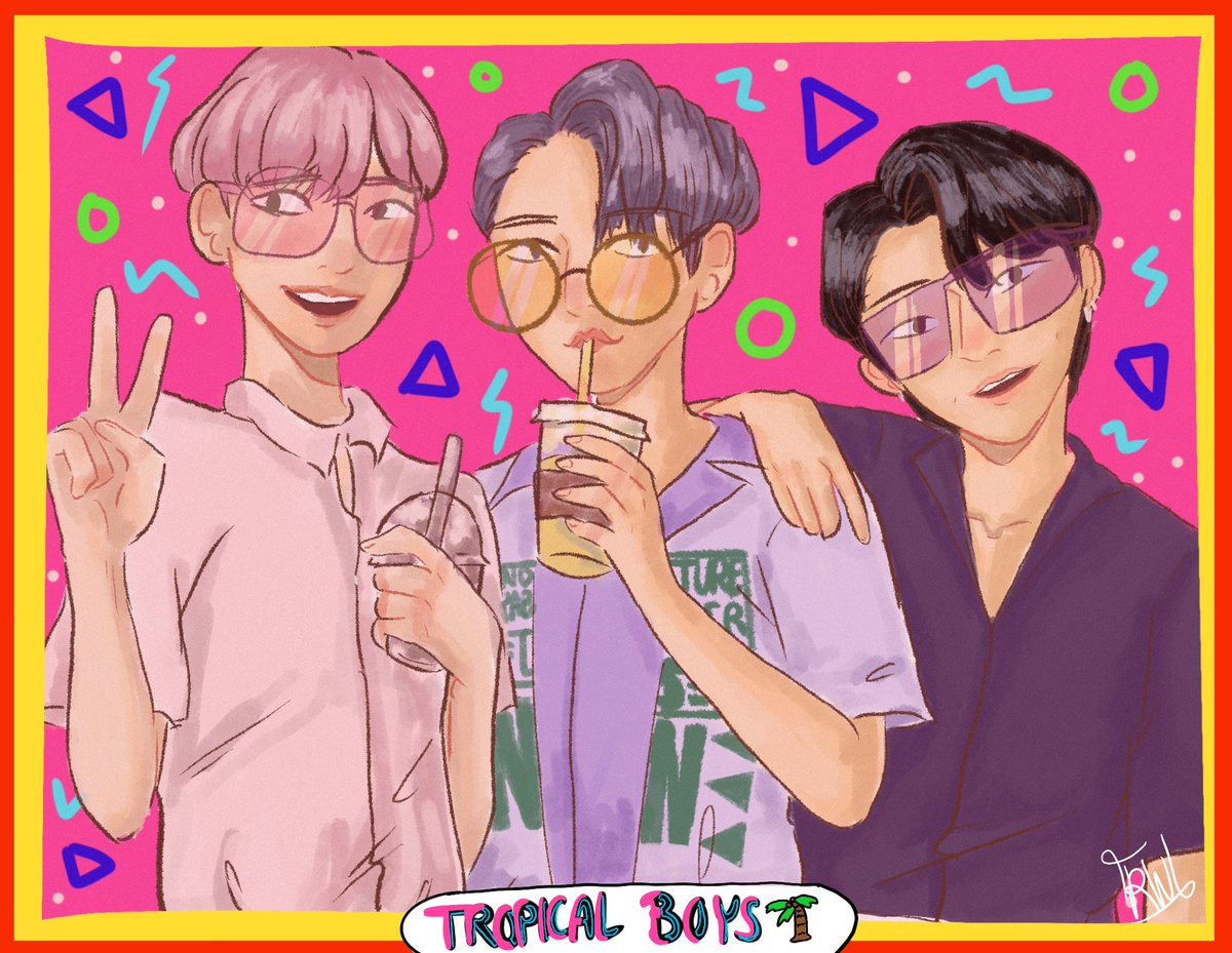 twinkletoeseok's tweet photo. tropical Boys 

#ateez #yunho #seonghwa #san https://t.co/NEPSu1AlAo