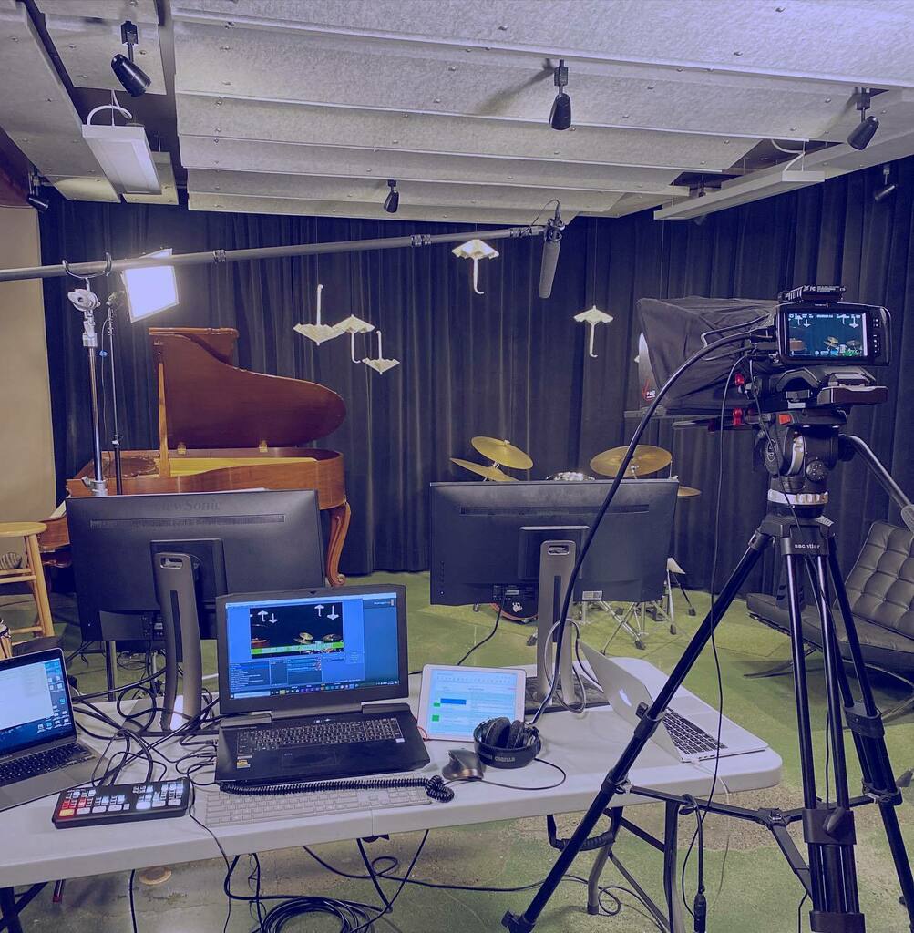 Lights, camera, action! We are #behindthescenes at <a href="/jazznightschool/">Jazz Night School</a> getting ready for #swingingintherain