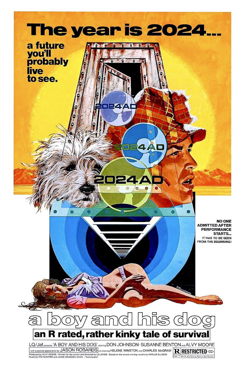 FilmNewsNos's tweet photo. 🎬MOVIE HISTORY: 45 years ago today, November 14, 1975 the movie ‘A Boy and His Dog’ opened in theaters!

#DonJohnson #TumMcIntire #SusanneBenton #JasonRobards #AlvyMoore #HeleneWinston #CharlesMcGraw #HalBaylor #RonFeinberg #MichaelRupert #DonCarter #MichaelHershman #TomJConnors https://t.co/UJl5VglSbA