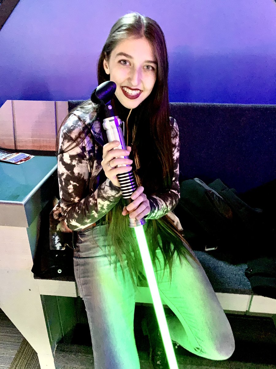 Lightsaber Microphone Stand❗️❗️❗️
Thank You to Jonny Kruse lead singer of Plastic Kings and Pyromaniacs for giving me this custom made lightsaber mic stand as a gift🎁 I can’t wait to use it on stage💥
#diamondmusichall 
liliacband.com