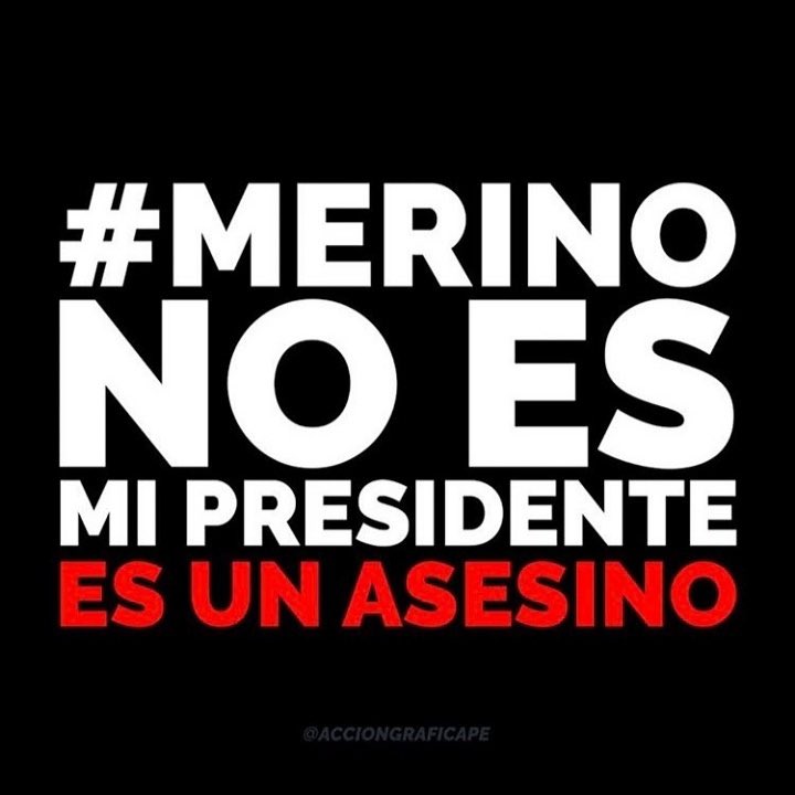 JoseMGomezO's tweet photo. #MerinoRenunciaYa el país no lo olvidará tu manos están manchadas de sangre del pueblo. https://t.co/t714oLGd5f