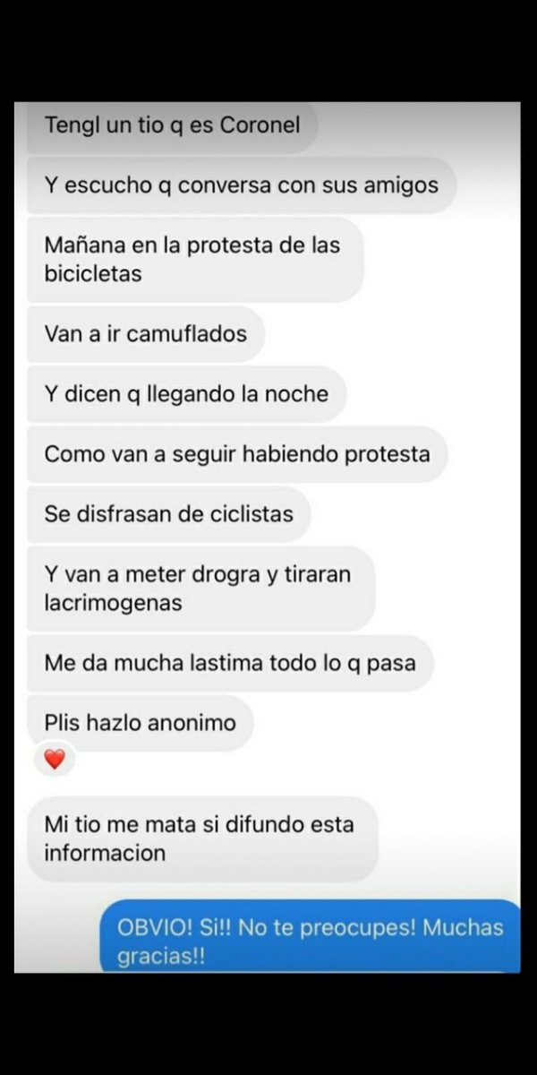 ENHYPENPeru's tweet photo. ‼️ DIFUNDIR ‼️

Quienes vayan a la protestas en bicicletas tengan mucho cuidado. Lean las imágenes y estén muy atentos.

#LutoNacional #MerinoRenunciaYa #PeruvianLivesMatter #MerinoAsesino #MerinoDictador #PoliciaAbusiva #DePie #SegundaMarchaNacional #DictaduraNuncaMas https://t.co/KxYIWfmXg7