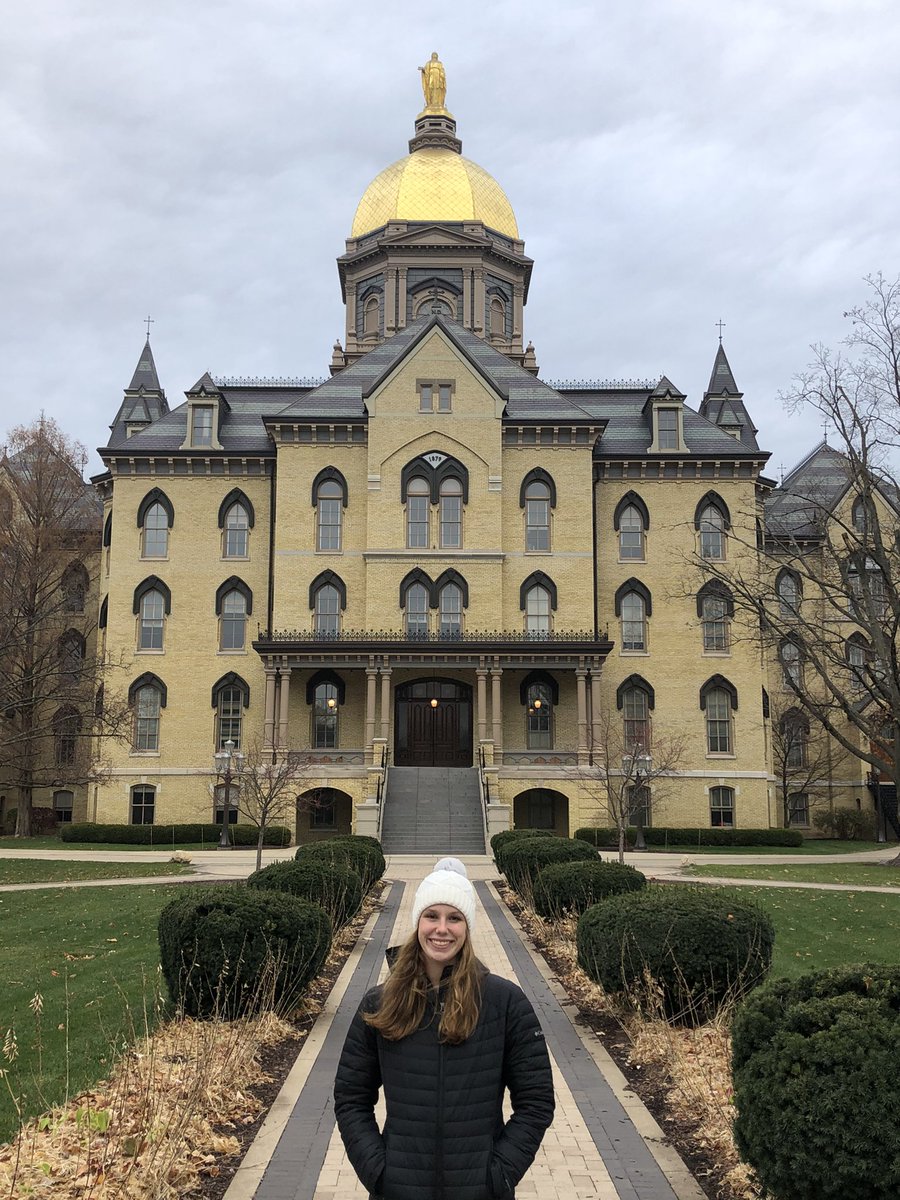 CoachSchaefer62's tweet photo. Enjoyed a visit to the campus of @NotreDame with Samantha. Prayed at the Grotto, Touchdown Jesus, the golden dome, and so much more. Beautiful campus with our beautiful girl and time well spent #QuantityTime https://t.co/iQRrY0ubjR