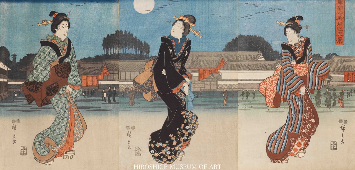 ট ইট র 広重美術館 休館中 当館では浮世絵と着物のコラボ展 Ukiyoe Kimono を開催中 着物を着てご来館される方も多く 華やいだ空間となっています 同時開催 Ukiyoe Kimono 浮世絵は江戸のファッション詩 11 23まで