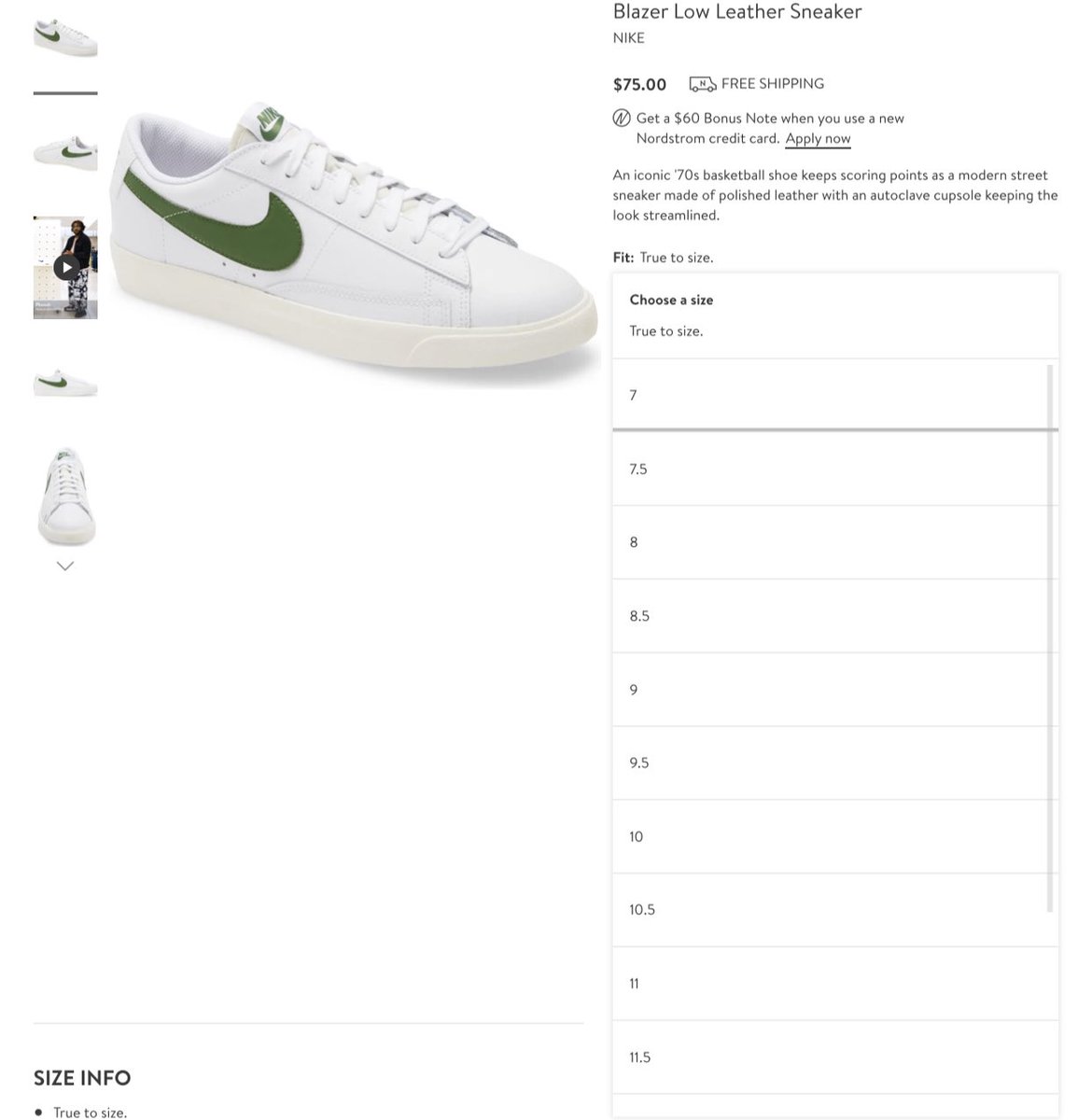 nike blazer low nordstrom