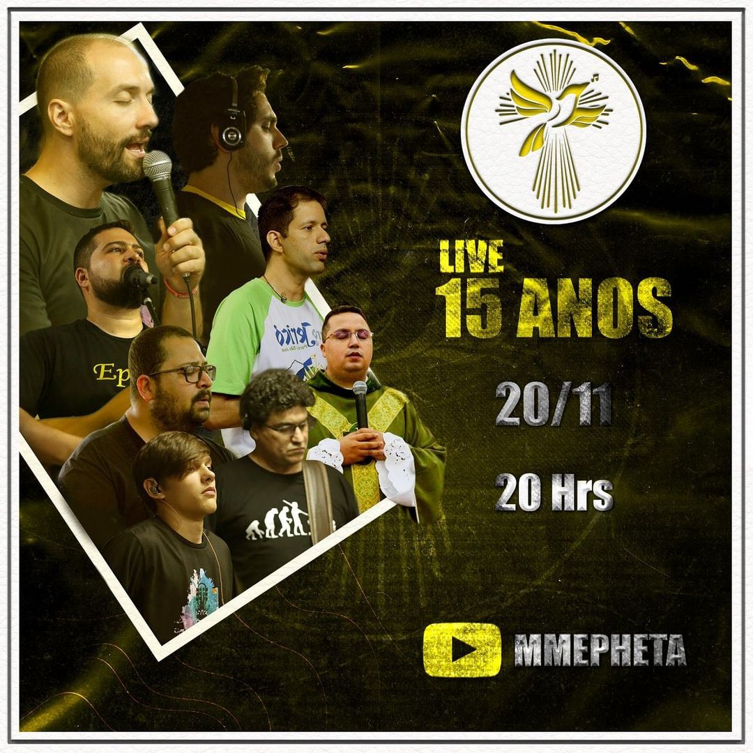 mmepheta's tweet photo. Dia 20/11, a partir das 20h, no @santuariosaojoaobosco e com transmissão pelo nosso canal no YouTube (https://t.co/QCoHB1IPHs): LIVE 15 ANOS @mmepheta!

#epheta #mmepheta #musicacatolica #músicacatólica #live #aniversario https://t.co/LRCAu92gms