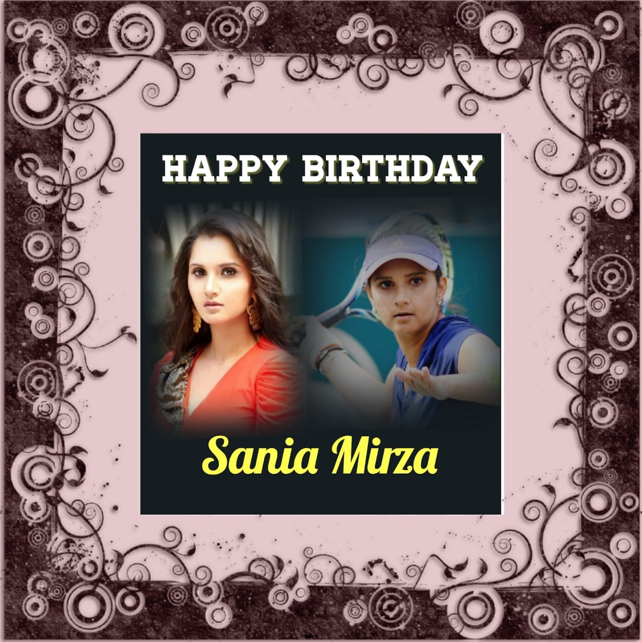 Wishing you many more happy returns of the day and happy birthday to the Indian Tennis Player- Sania Mirza... 